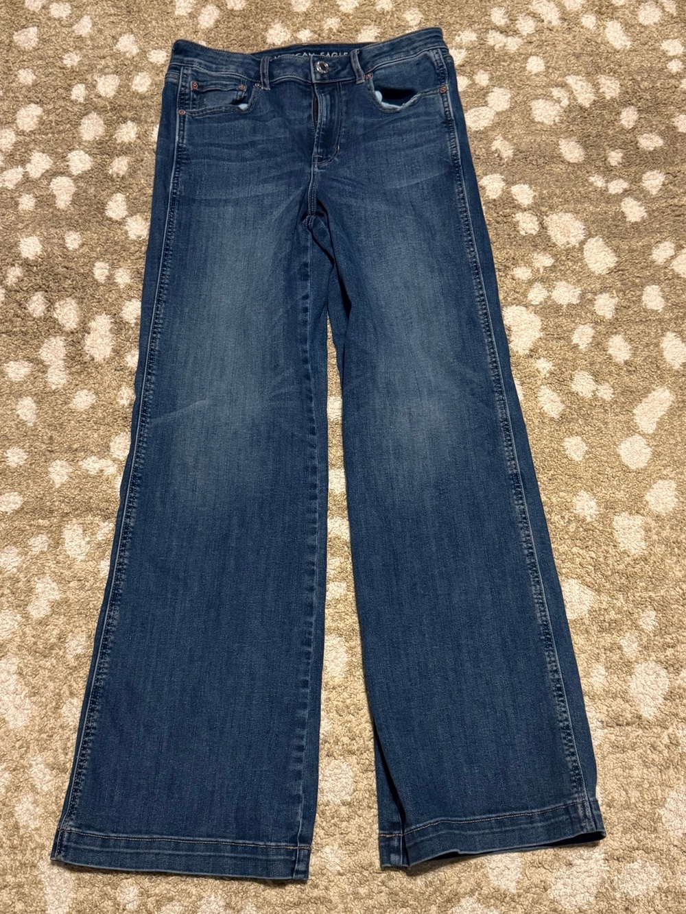 American Eagle Wide Leg Women's Jeans in Dark Blue